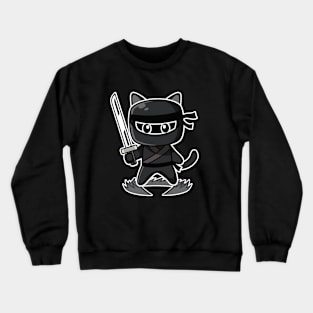 Cute Ninja Cat Crewneck Sweatshirt